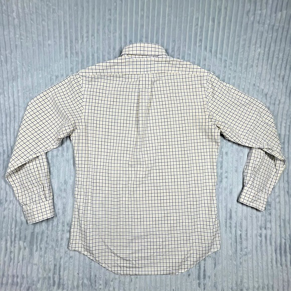 Ralph Lauren Custom Fit Shirt Men's M Yellow Blue Check Preppy Career Office - Picture 5 of 13